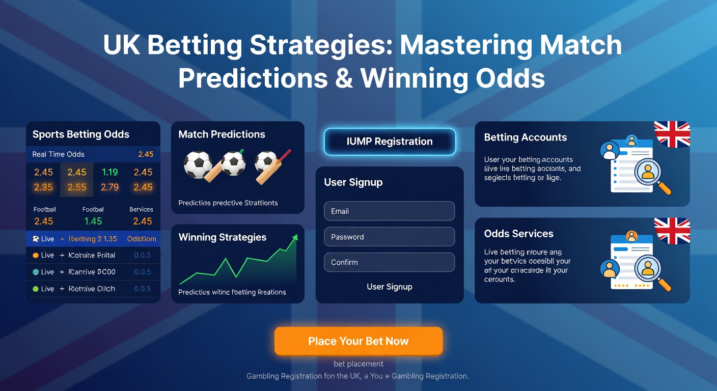 Dynamic screenshot of IUMP homepage featuring NFL draft odds streams and quick signup prompts for UK bettors