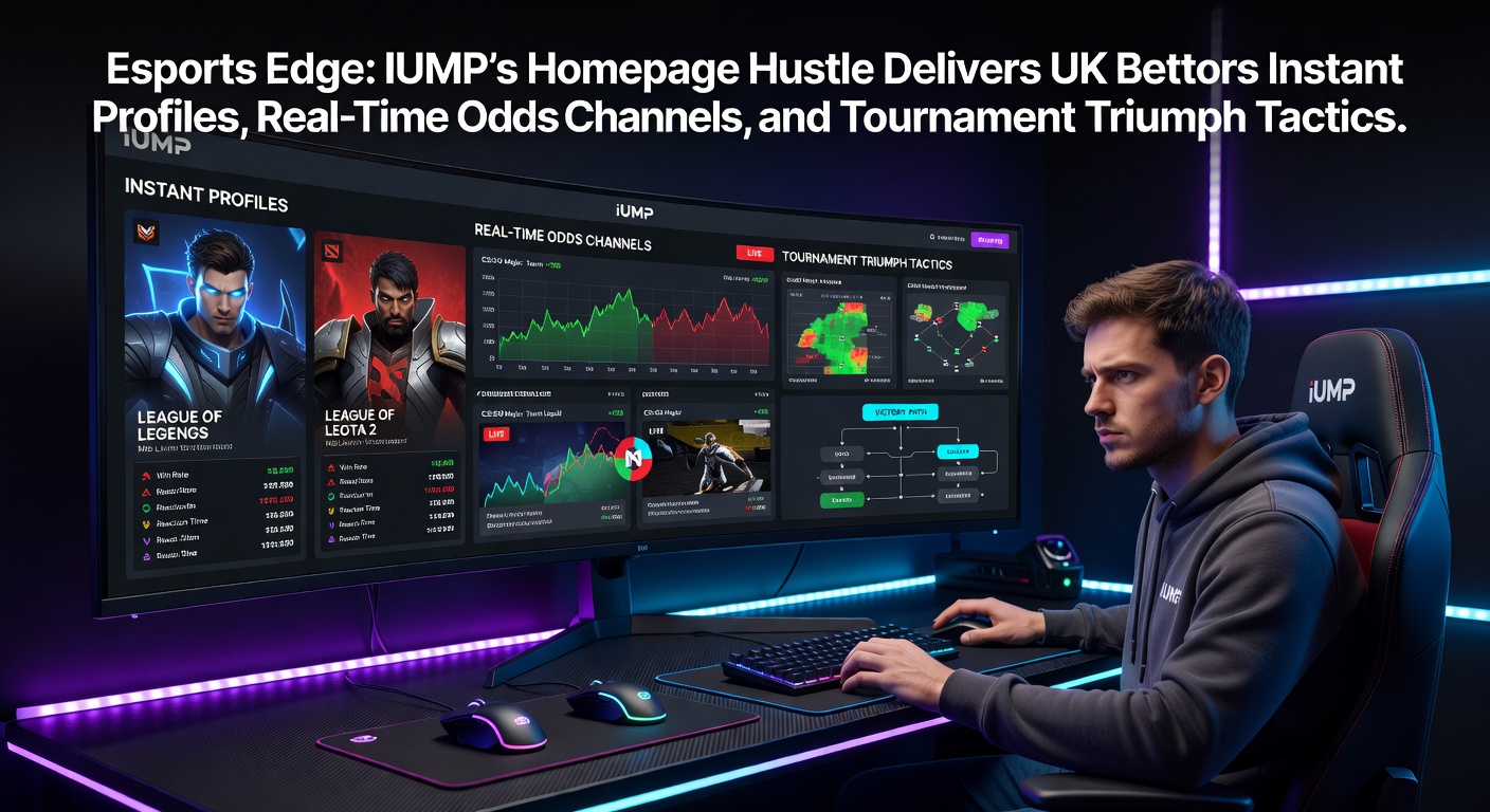 UK bettors accessing IUMP homepage for quick esports profile setup amid live tournament action