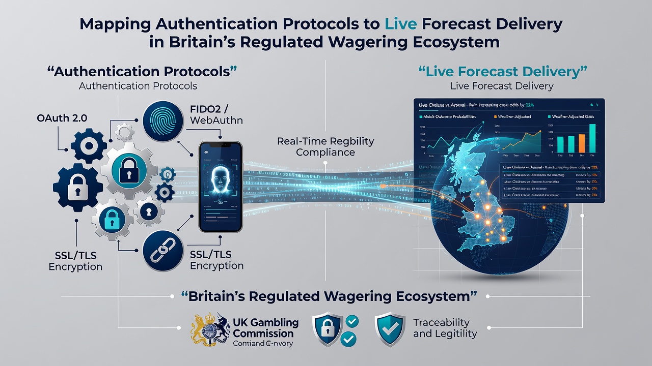 Flowchart illustrating secure token exchange between authentication servers and live odds distribution systems