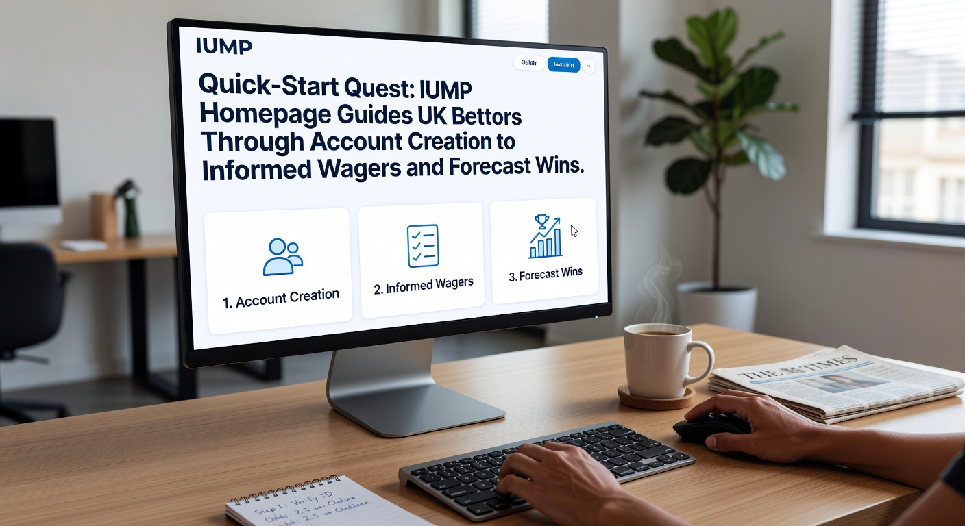 IUMP homepage interface highlighting quick signup prompts and live odds previews for UK bettors