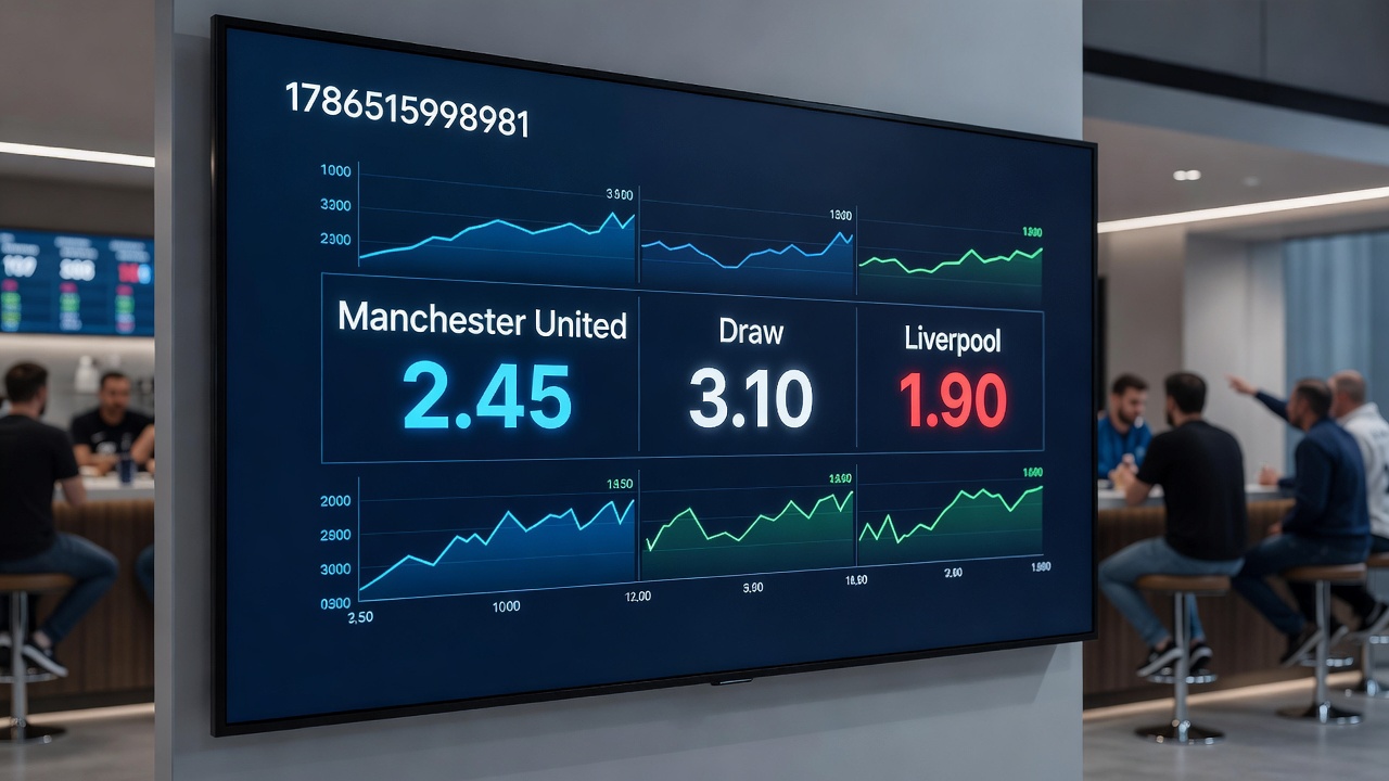 Live sports event with real-time odds updating on mobile devices and bookmaker interfaces