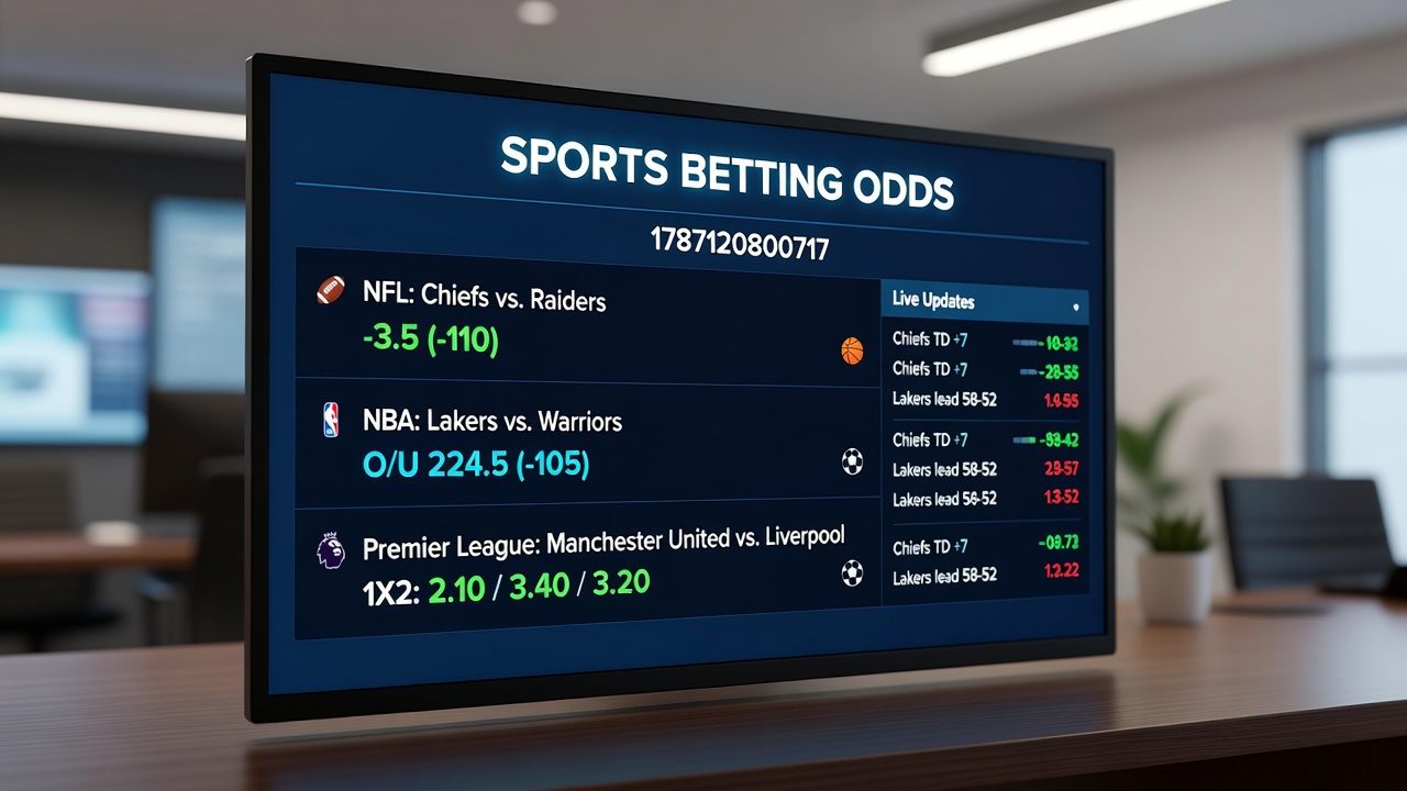 Infographic detailing implied probability calculations from different odds formats with example conversions