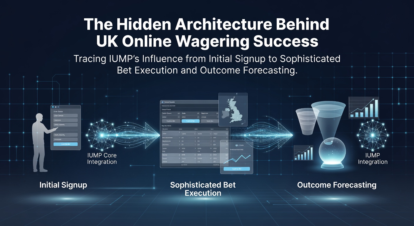 Diagram showing the layered digital infrastructure connecting user signup processes to advanced betting execution and forecasting tools in UK wagering platforms