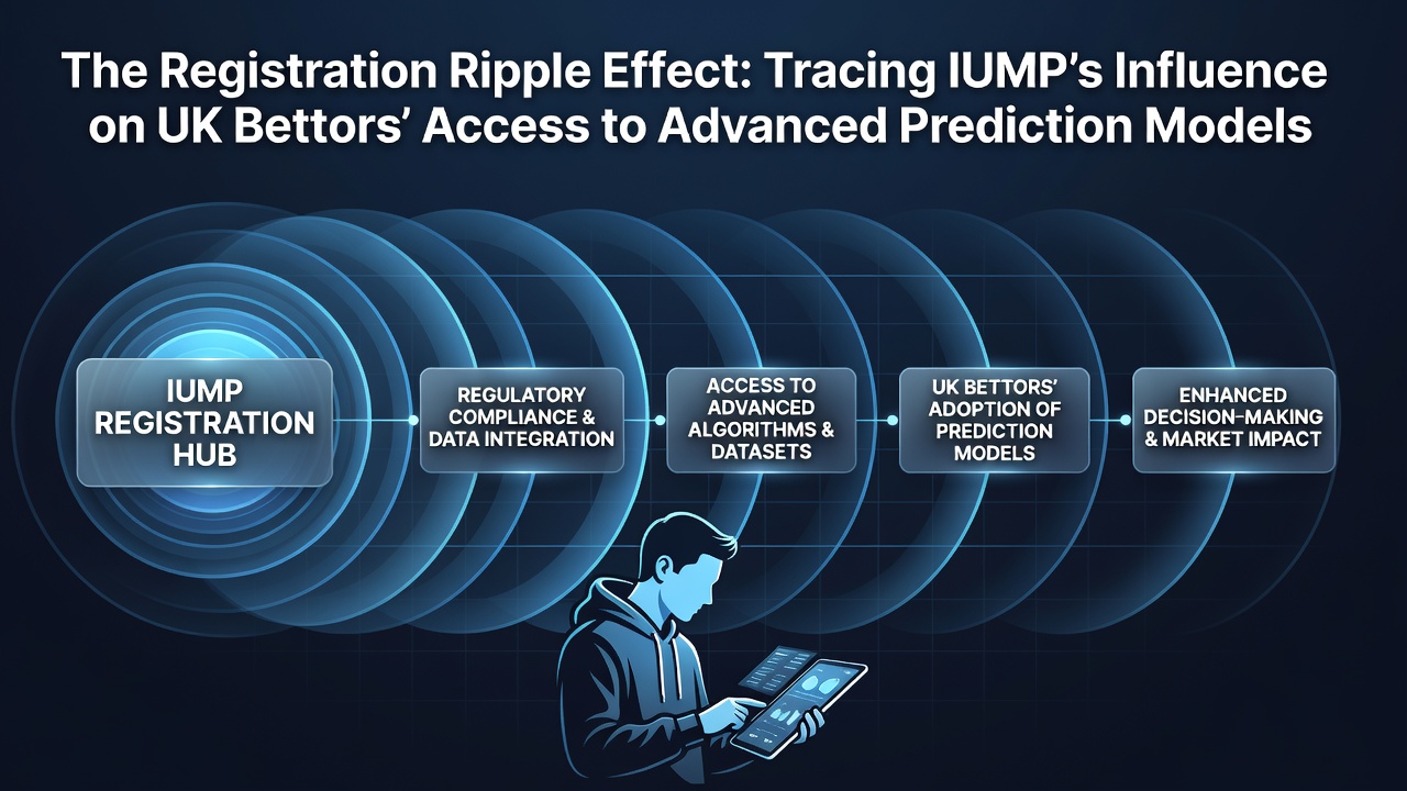 UK bettors engaging with IUMP registration interface on desktop and mobile devices to unlock prediction tools