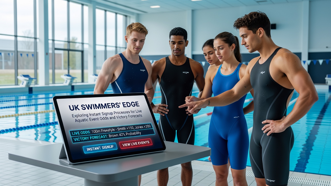 Live aquatic event odds dashboard with real-time victory forecasts for UK bettors