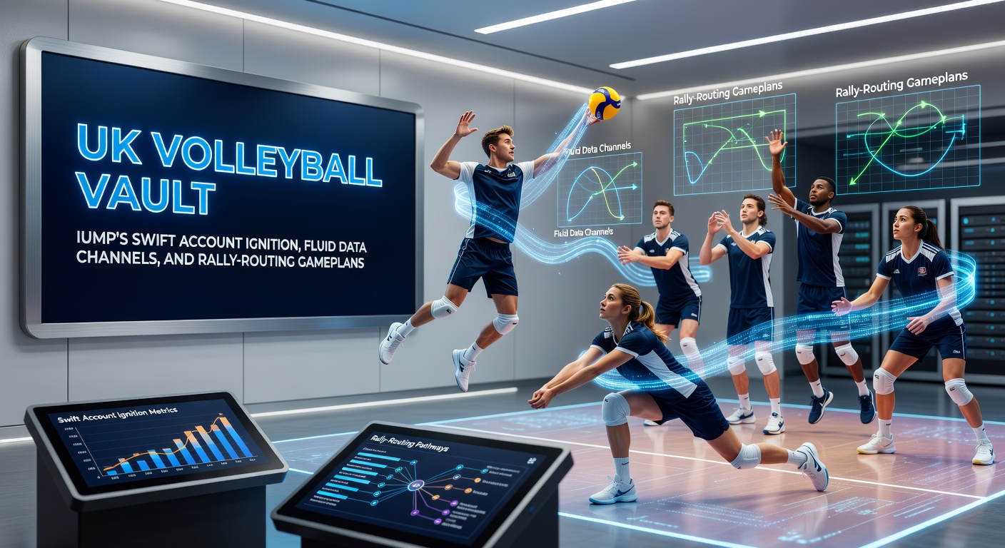 Volleyball players in action during a high-stakes UK league match, showcasing intense rallies and strategic plays