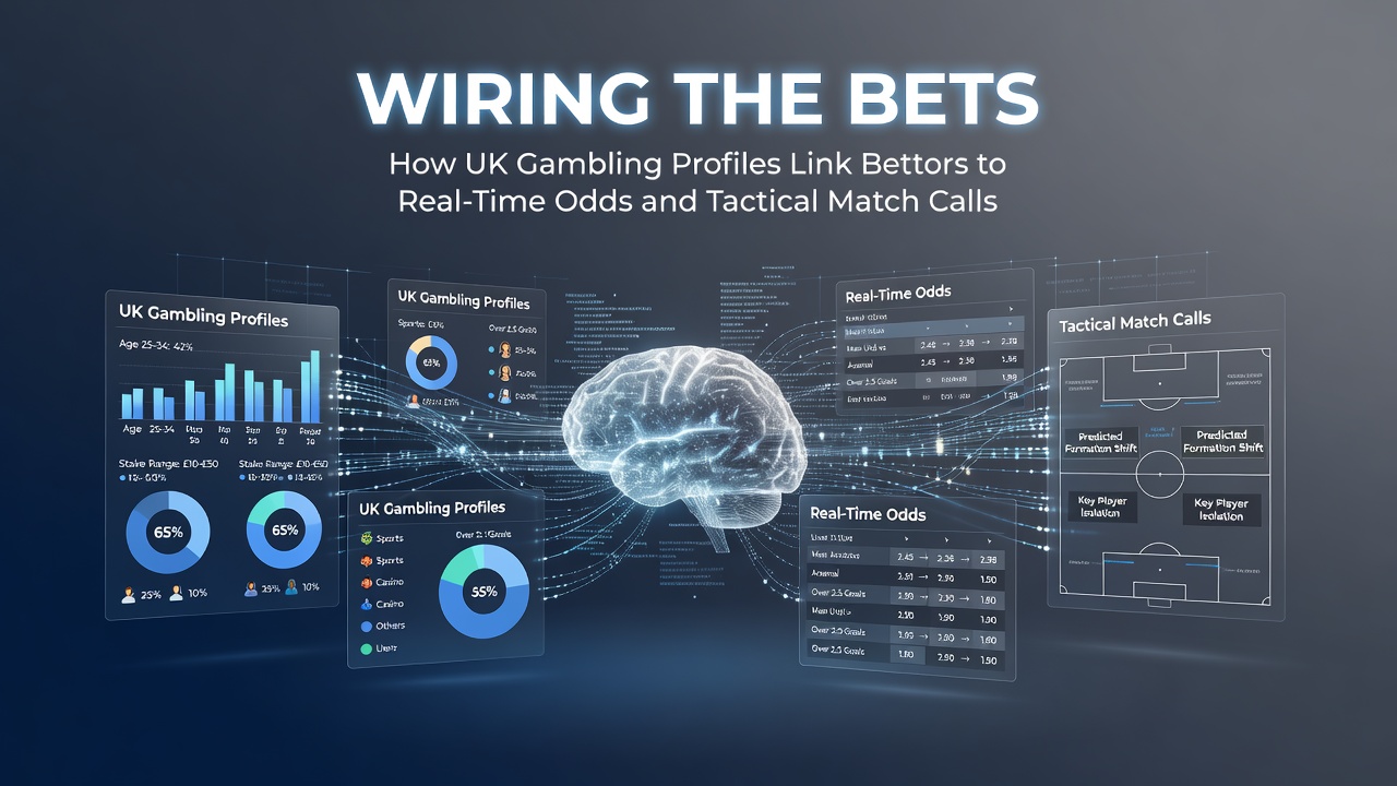 Live odds dashboard showing real-time updates linked to a UK betting profile